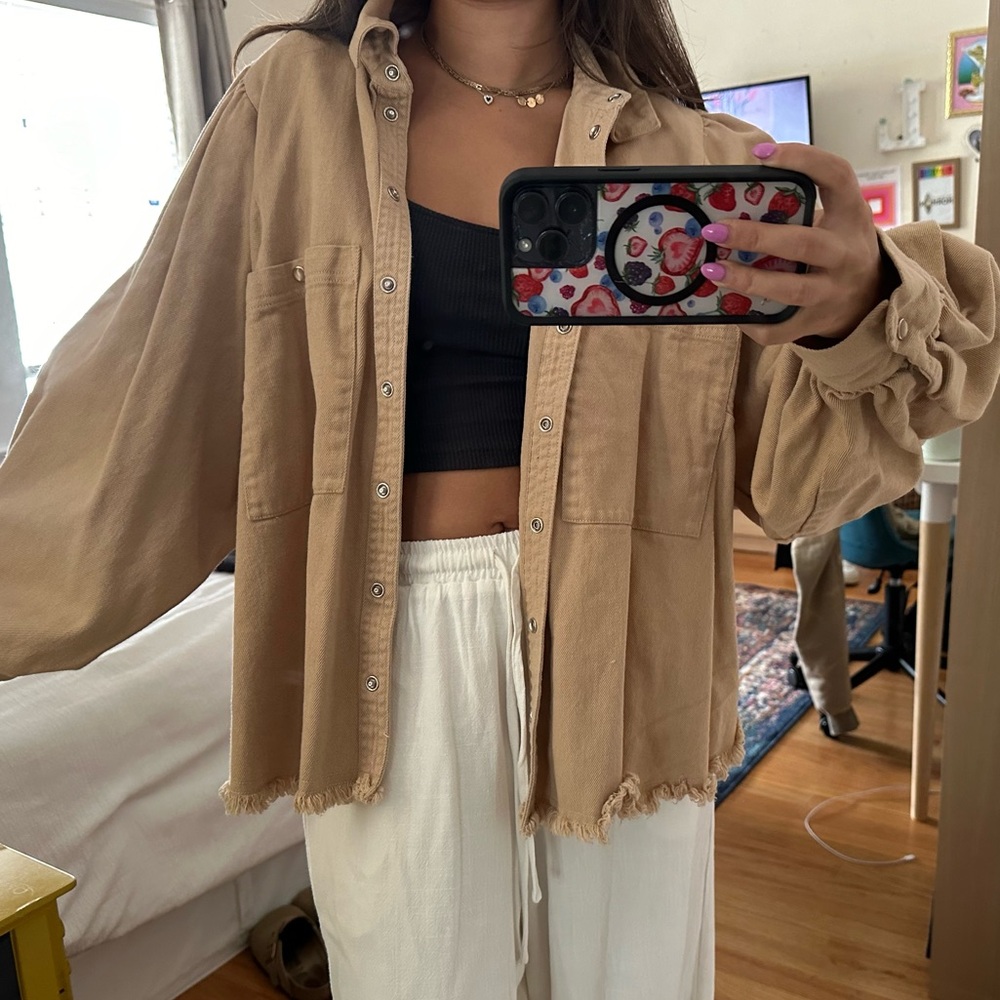 Topshop khaki colored jacket